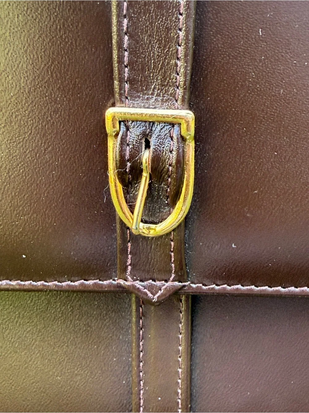 Vintage English Leather Shoulder Bag Brown Made in England Classic 60s 70s